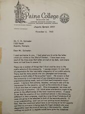 super rare 1963 Dr. E. clayton calhoun Paine College President signed Letter picture