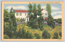 Postcard Residence Of Tyrone Power, Beverly Hills California picture