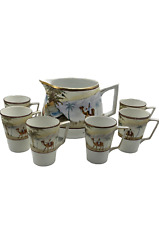 Antique Nippon TE-OH China 7 Pc Lemonade Cider Set Egyptian Revival Camels Palms picture