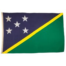 Vintage Nautical Flag Solomon Islands Sewn Old Cloth Textile Art Melanesia picture