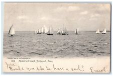 1906 Homeward Bound Sailboat Bridgeport Connecticut CT Rotograph Posted Postcard picture