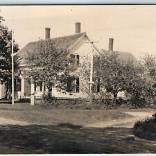 c1910s House Roadside RPPC Town Dirt Rd Norwood Ave Real Photo Fire Hydrant A260 picture