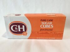 Vintage C&H Pure Cane Sugar Cubes from Hawaii 32oz. C & H Full Box Sealed 1980s picture