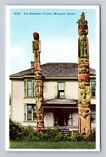 Wrangell AK-Alaska, The Kadashan Totems, Antique, Souvenir, Vintage Postcard picture