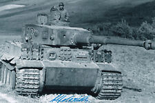 Otto Carius Signed Autographed 4x6 Photo WWII Panzer Tank Iron Cross picture