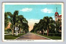 Sebring FL-Florida, Lake View Drive at Kenilworth Blvd, Vintage Postcard picture