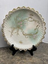 c1890s PH Leonard Limoges Stunning Hand Painted Gilded Floral Plate Rare France picture