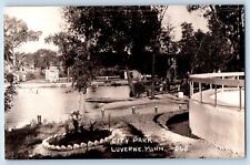 Luverne Minnesota MN Postcard RPPC Photo View Of City Park c1940's Vintage picture