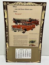 Vintage Original 1956 Chevrolet / Firefighting Tear Off Wall Calendar Unused NOS picture