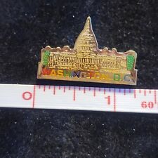 Washington DC Capitol Souvenir State Lapel Pin Hat Vest Tie Tack resin gold tone picture
