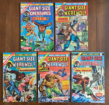 Marvel Giant-Size WEREWOLF BY NIGHT Five Comic Book Lot 1974/75 picture