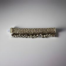 Antique  filigree silver Tone  anklet bracelet w/ rattles picture