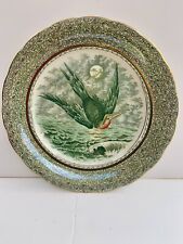 Absolutely Gorgeous Antique Etruria Pottery Sea Bird iridescent Statement Plate picture
