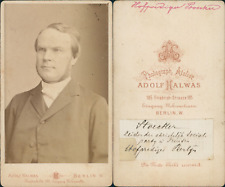 German Theologian Adolf Stoecker Vintage CDV Albumen Business Card,Adol picture