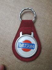Vintage Datsun Leather Keychain Automobile Car Auto Retro 70s 80s Key Ring picture