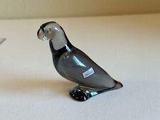 Lot of 2 Beautiful Small Baccarat Crystal Glass Parrot Smoke Color And Duck picture