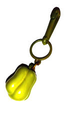 Vintage 1980s Plastic Charm Green Bell Pepper Charms Necklace Clip On Retro picture