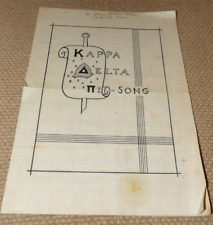 LQQK ANTIQUE VINTAGE c 1940's KAPPA DELTA SONG Sheet Music picture