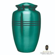 Premium Large Adult Green Cremation Urns for Human Ashes - Includes Velvet Bag picture