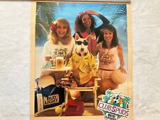 1988 Budweiser Club Spuds Mackenzie Poster Beer 14x17 Vtg Original Beach Girls picture