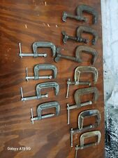 11 C-Clamps Lot Vintage Clamping Tools Welder Mechanic Machinist Woodworking  picture