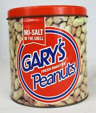 VINTAGE Gary's No Salt Roasted Peanuts Empty Collectible Tin picture