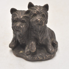 Vintage Westie West Highland Terrier Dog Cold Cast Bronze Figurine Statue Orname picture