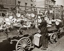 1930s  BROOKLYN STREET PEDDLER - POTS & PANS  8.5X11 Photo picture