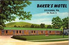Sylvania, PA Pennsylvania Baker's Motel Route 6 Vintage Postcard K167 picture