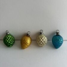 Lot Of 4 Vintage Miniature Glass Christmas Ornaments  picture