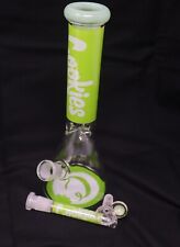 10” Cookies Bright Green Thick Glass Beaker Bong Water Pipe picture