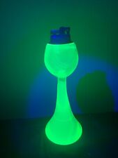Massive Uranium Glass Vaseline Murano Lighter 9” picture