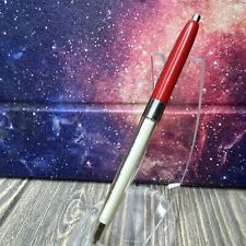 Vintage Chas M Van Why & Son Red Silver Tone Advertisement Pen  picture