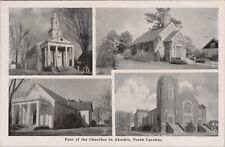 Four of the Churches in Ahoskie, North Carolina NC UNP Postcard B3631.78 picture