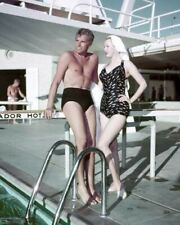 Fernando Lamas Arlene Dahl in swimwear by Ambassador Hotel L.A. pool 11x17 poste picture