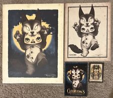 Gideons Butterscotch Set: Signed Charity 11x14 & 8x10, Trading & Menu Cards/4Pcs picture