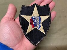 ORIGINAL WWII US ARMY 2ND INFANTRY DIVISION JACKET SLEEVE INSIGNIA PATCH picture