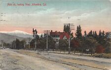 Main Street Looking West Alhambra California Dirt Road Mtns 1907 Postcard 9459 picture