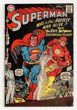 Superman #199 GD+ 2.5 1967 1st Superman vs Flash race picture