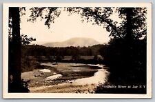 Au Sable River at Jay, New York Real Photo Postcard RPPC picture