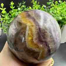 825g Natural Fluorite Quartz Sphere Crystal Energy Ball Reiki Healing Gem picture