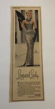 1940’s Women’s Fashion Dress Leopard Lady Pierre Balmain Magazine Clipping picture