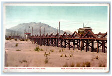 El Paso Texas TX Postcard Lower International Bridge c1920's Antique picture