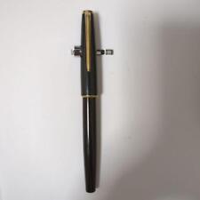 MONTBLANC FOUNTAIN PEN NIB F BLACK GOLD VINTAGE OPERATION CONFIRMED AUTHENTIC picture