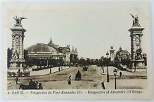 Vintage Paris France RPPC Perspective of the Alexandre III Bridge Postcard picture