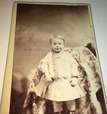 Antique Adorable Victorian American Child, ID'd Princeton, Missouri CDV Photo picture