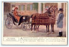 c1910's 5A Essex Square Blanket Woman Riding Horse Carriage Advertising Postcard picture