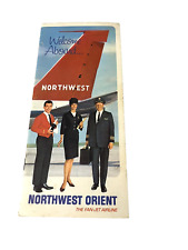 Northwest Orient Souvenir Flight Book Vintage Airplane Travel Aviation picture