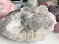 Special Collector’s Piece Druzy Sugar Amethyst on Calcite Rainbow Brazil 420g picture