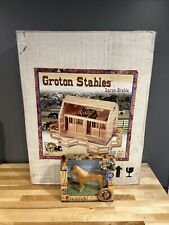 Groton Stables New Large Stable 81010 + Finnish Real Wood Horse 81043 SEALED NEW picture